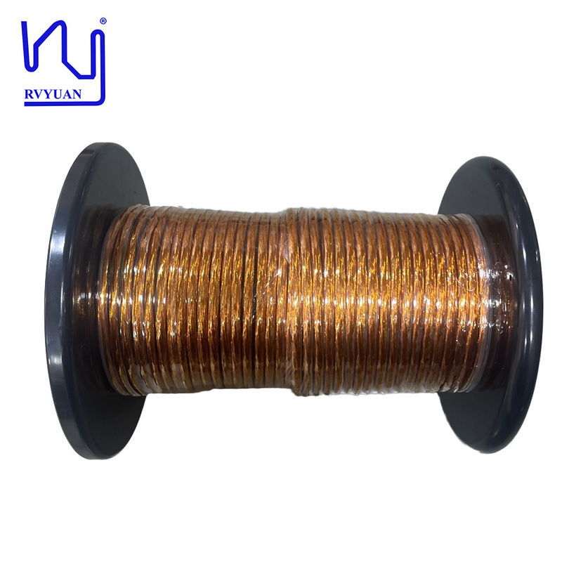 PI Film 0.4mm X 120 High Frequency Taped Litz Wire Copper Conductor Solid