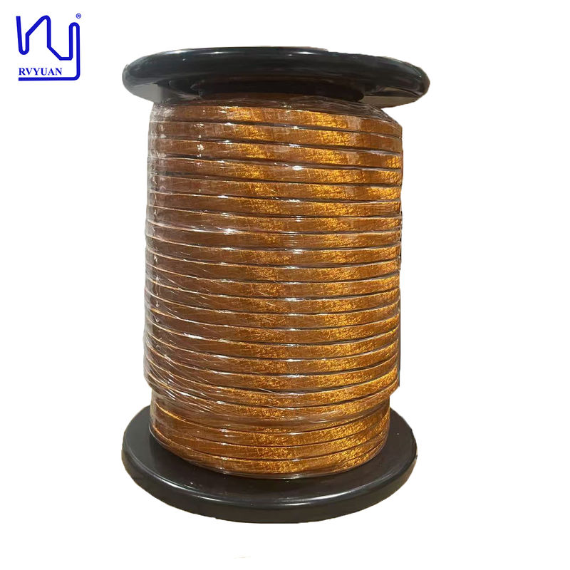 8.7mmx5.5mm Flat Lit z Wire 0.1mm*3175 Strands PI Taped Litz Wire For Transformer